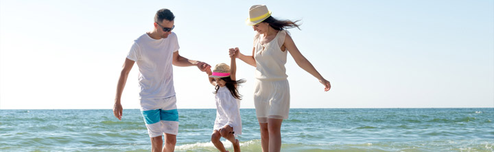 Familie am Strand